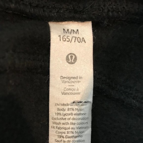 Lululemon Black Sweatpants With Ties & 2 Front Pockets Size M - Picture 9 of 9